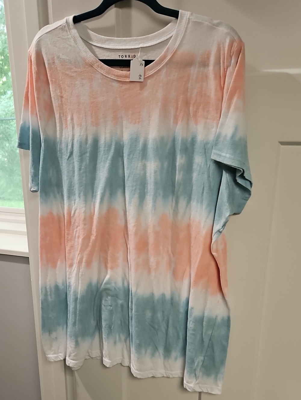 torrid Peach & Teal Kids Tie-Dye Short Sleeve Tee